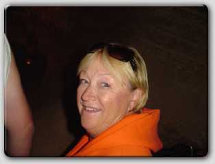 Mom in the cave on the tour