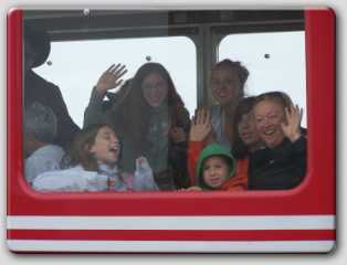 the kids were happy to have made it to the top!