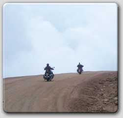 my dad and I riding up into the clouds